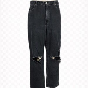 Abercrombie & Fitch Black Curve Love Jeans, Ultra High Rise, Ankle Straight